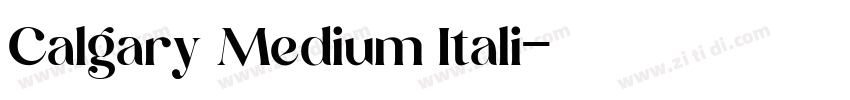 Calgary Medium Itali字体转换